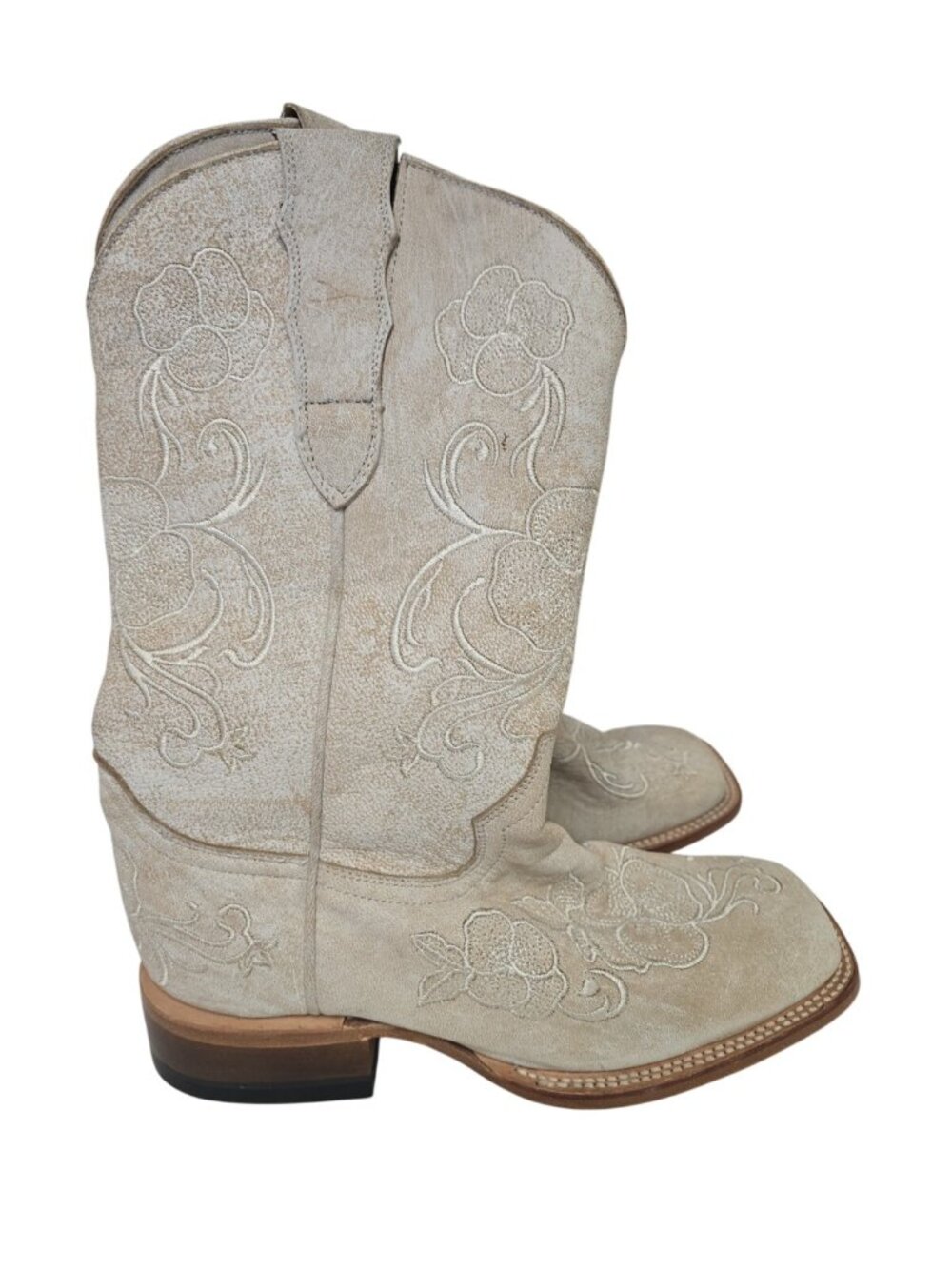 Shyanne Women's Lasy Broad Square Toe Western Boot White Size 7 CW - Picture 2 of 7